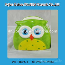 Popular ceramic napkin holder with owl design